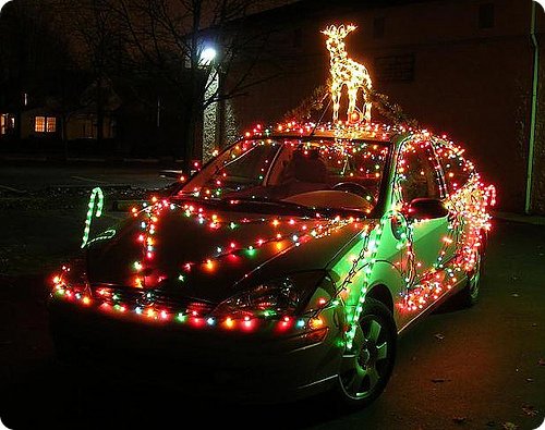 Decorazione natalizia auto