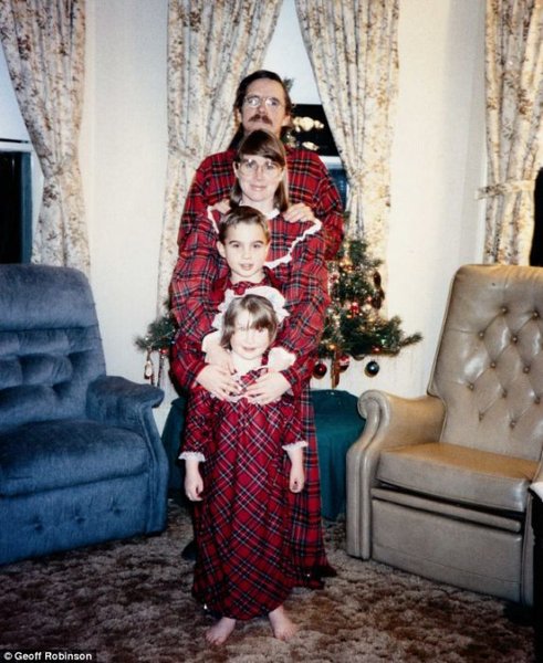 Foto di famiglia di natale